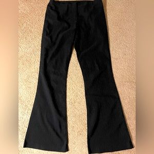 Y2K Cutesy Pinstripe Red and Black Flared Trouser Pants